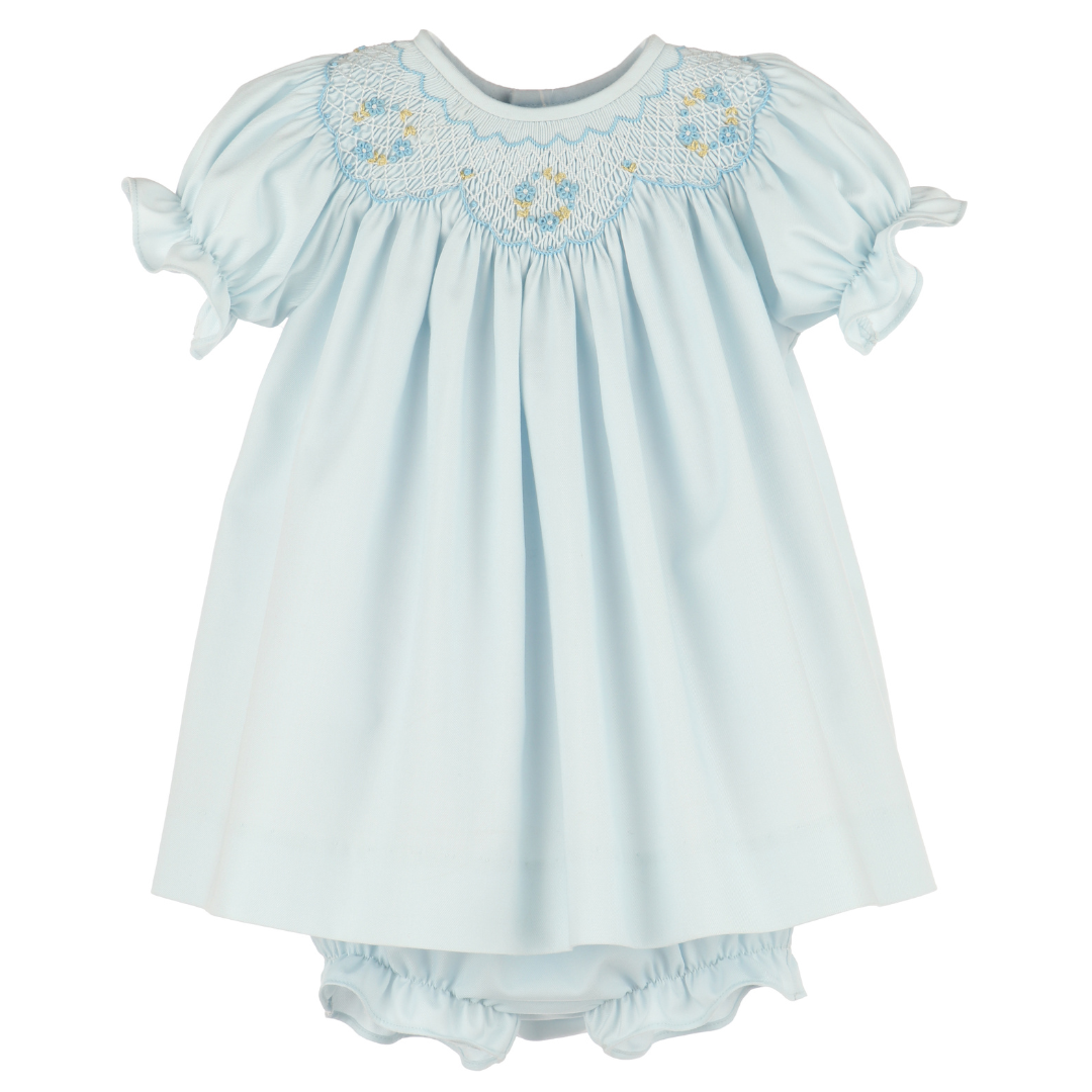 Luli & Me Classic Smock Bishop, Blue