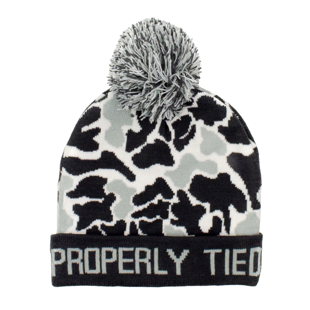 Properly Tied Breck Beanie, Polar Camo