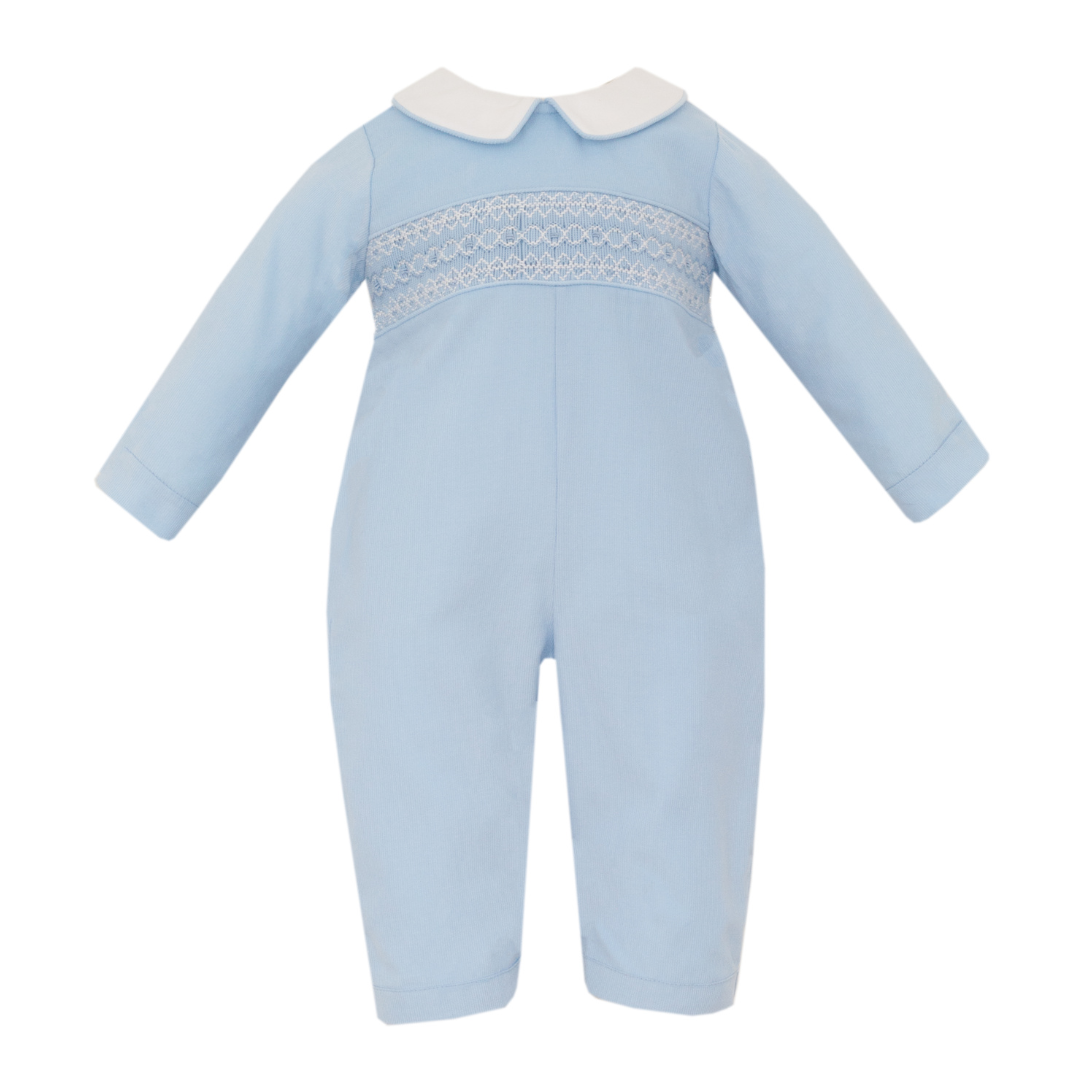 Petit Bebe Thomas Blue Corduroy Long Romper