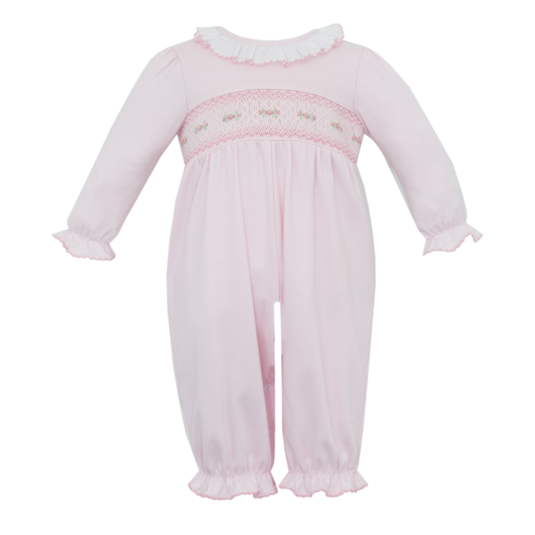 Petit Bebe Rose Pink Knit Long Romper