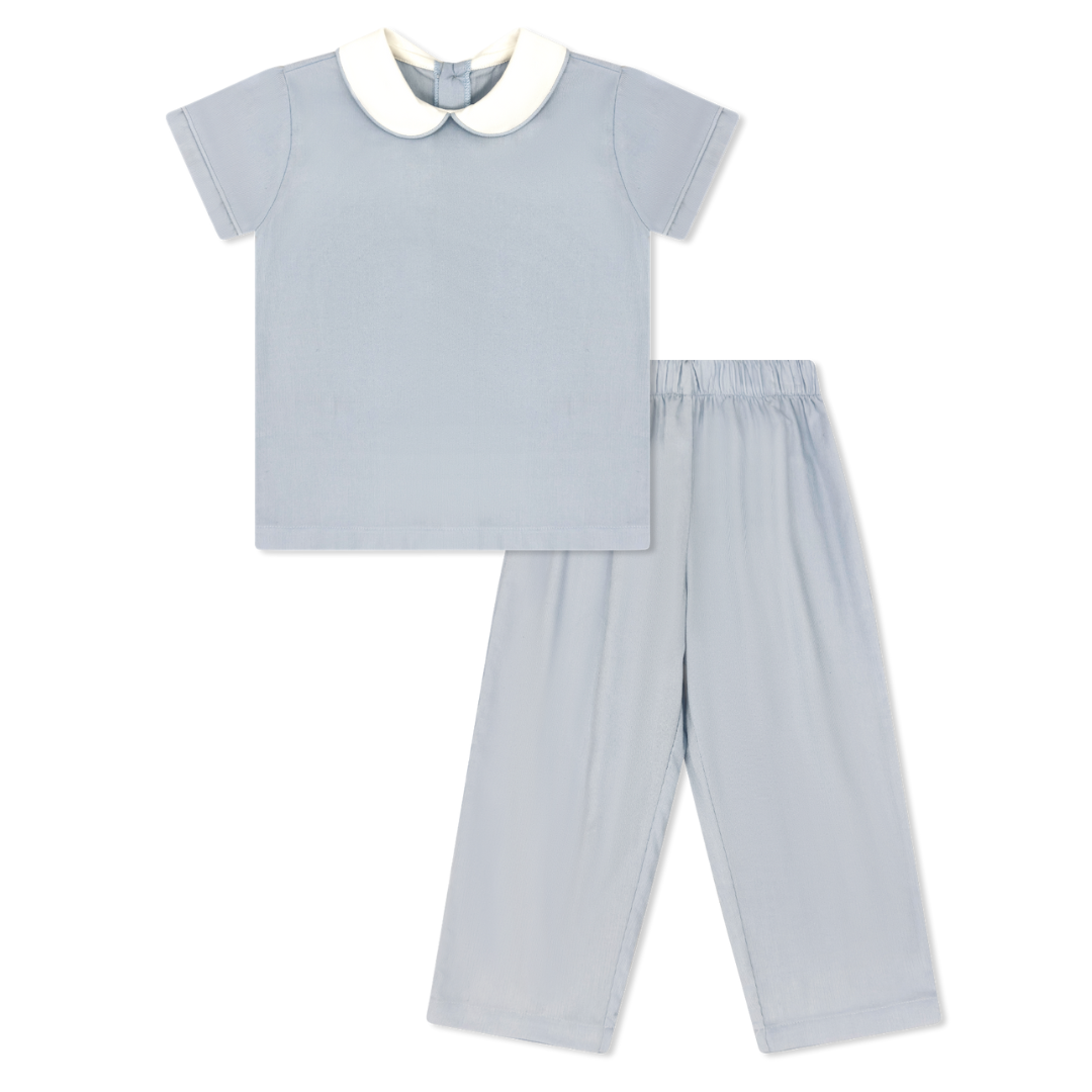 Lullaby Set Sibley Pant Set, Princeton Blue Corduroy