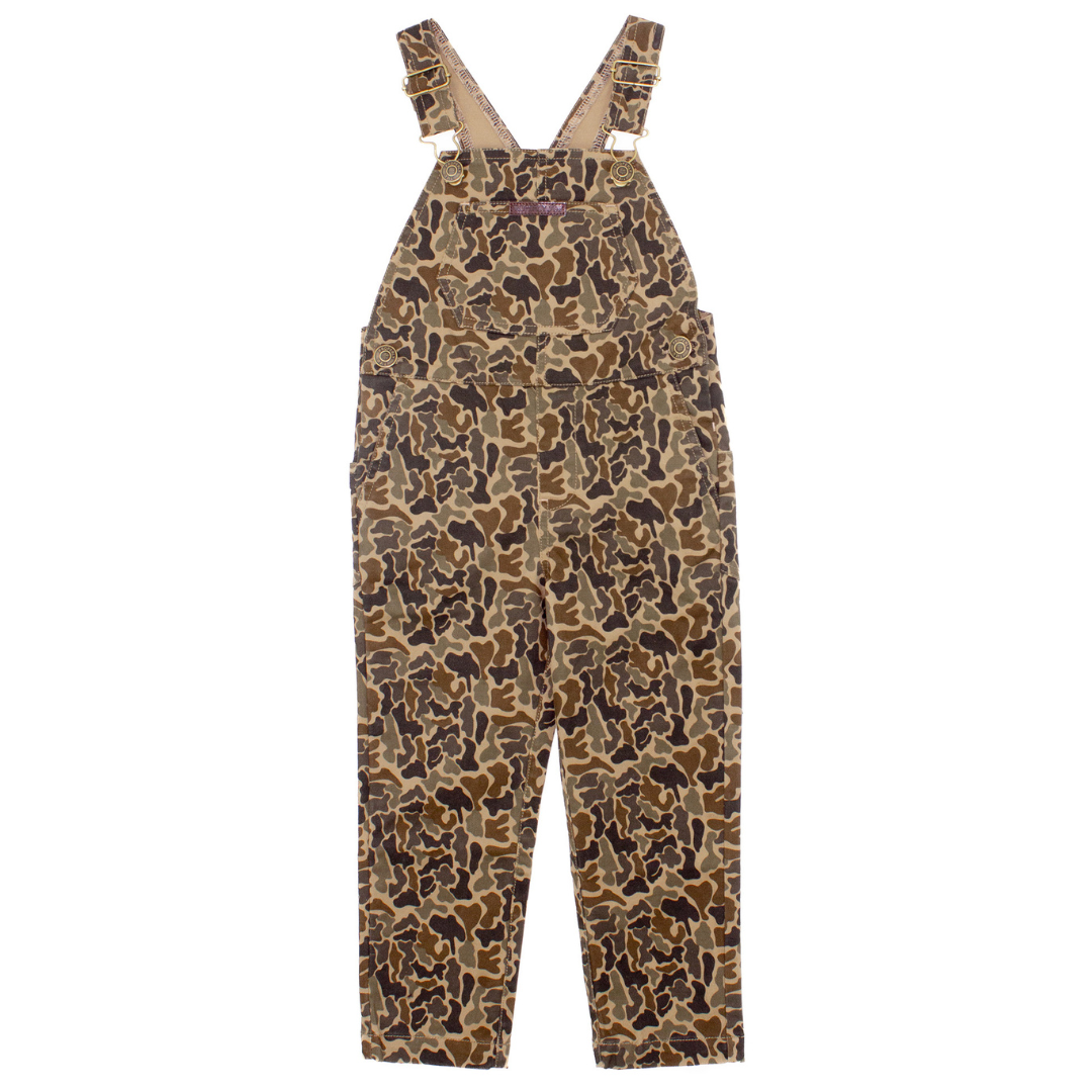 Properly Tied Harvest Overalls, Vintage Camo