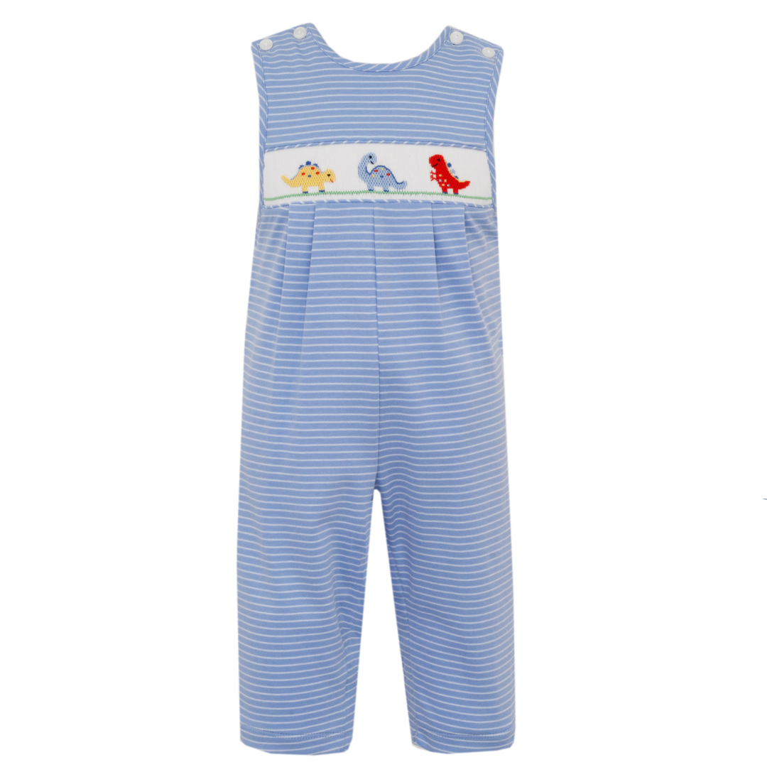 Petit Bebe Dinosaurs Blue Stripe Knit Jon Jon