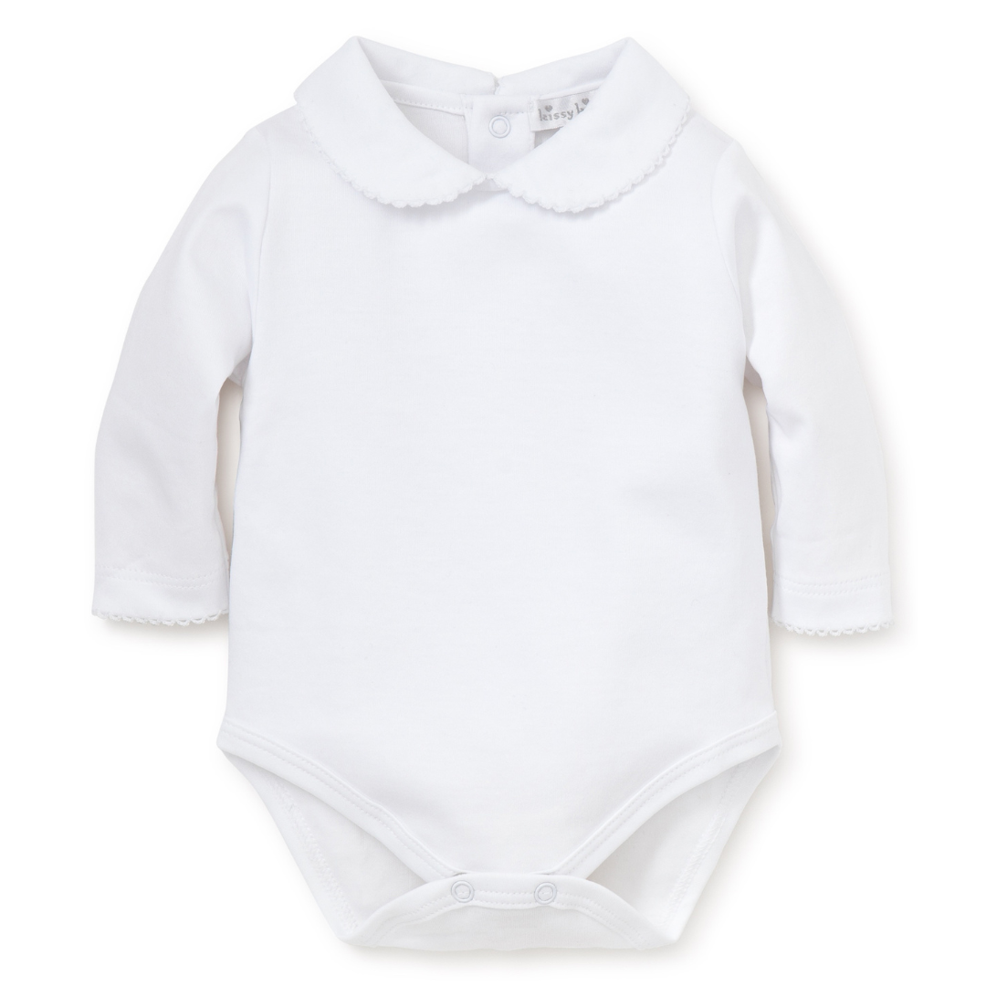 Kissy Kissy Long Sleeve Bodysuit with Bebe Collar