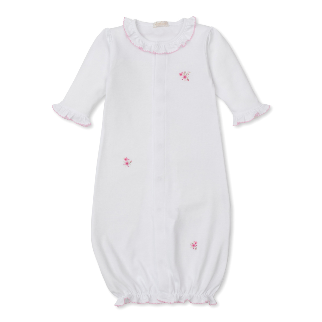 Kissy Kissy SCE Rose Blooms Converter Gown with Hand Embroidery, White with Pink