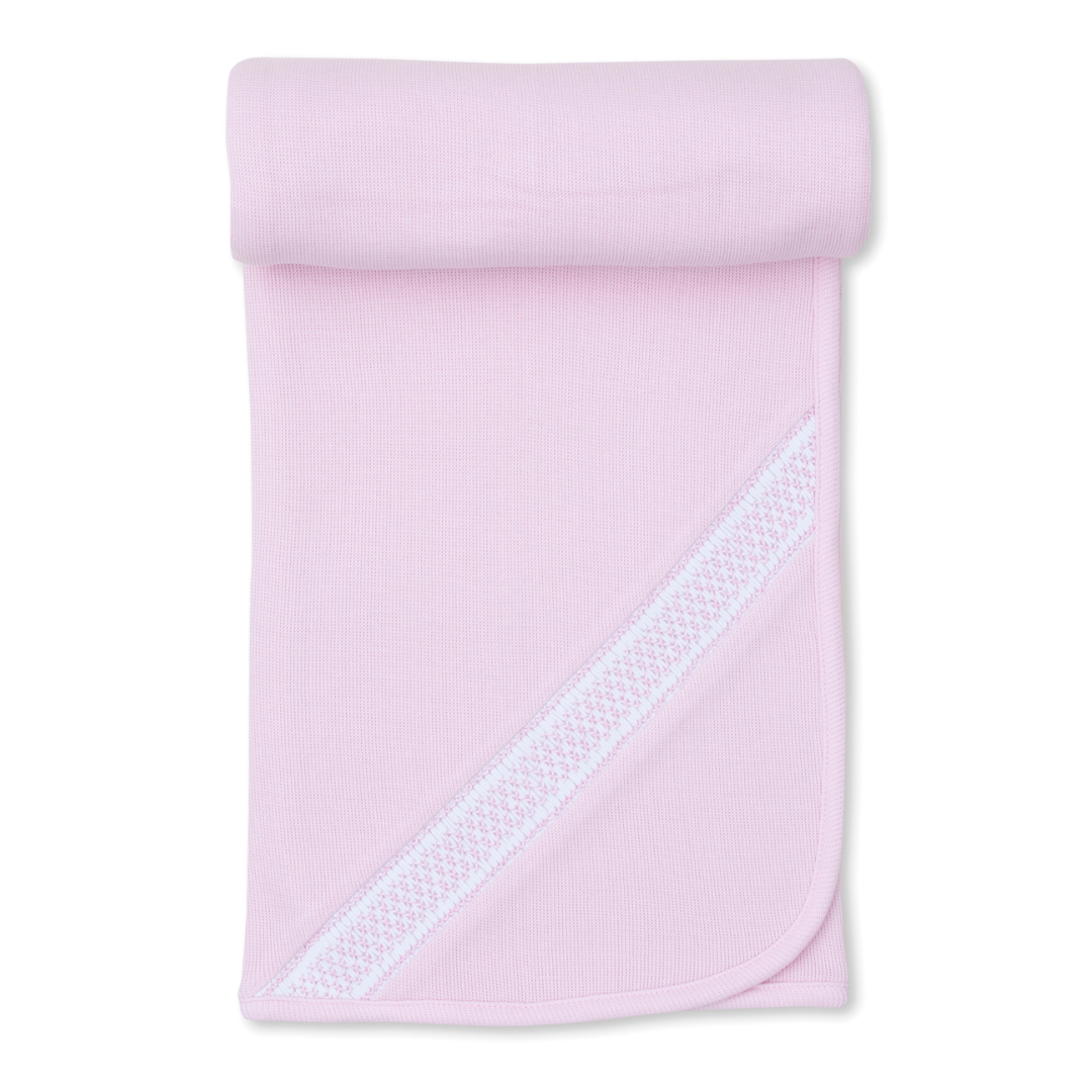Kissy Kissy CLB Punto Ingles Blanket with Hand Smocking, Pink