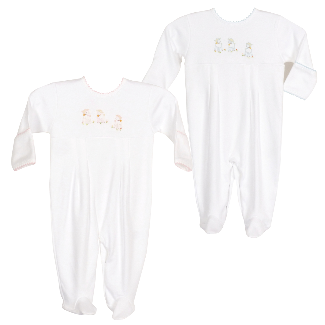 Yellow Lamb Lambikins Footed Pajamas