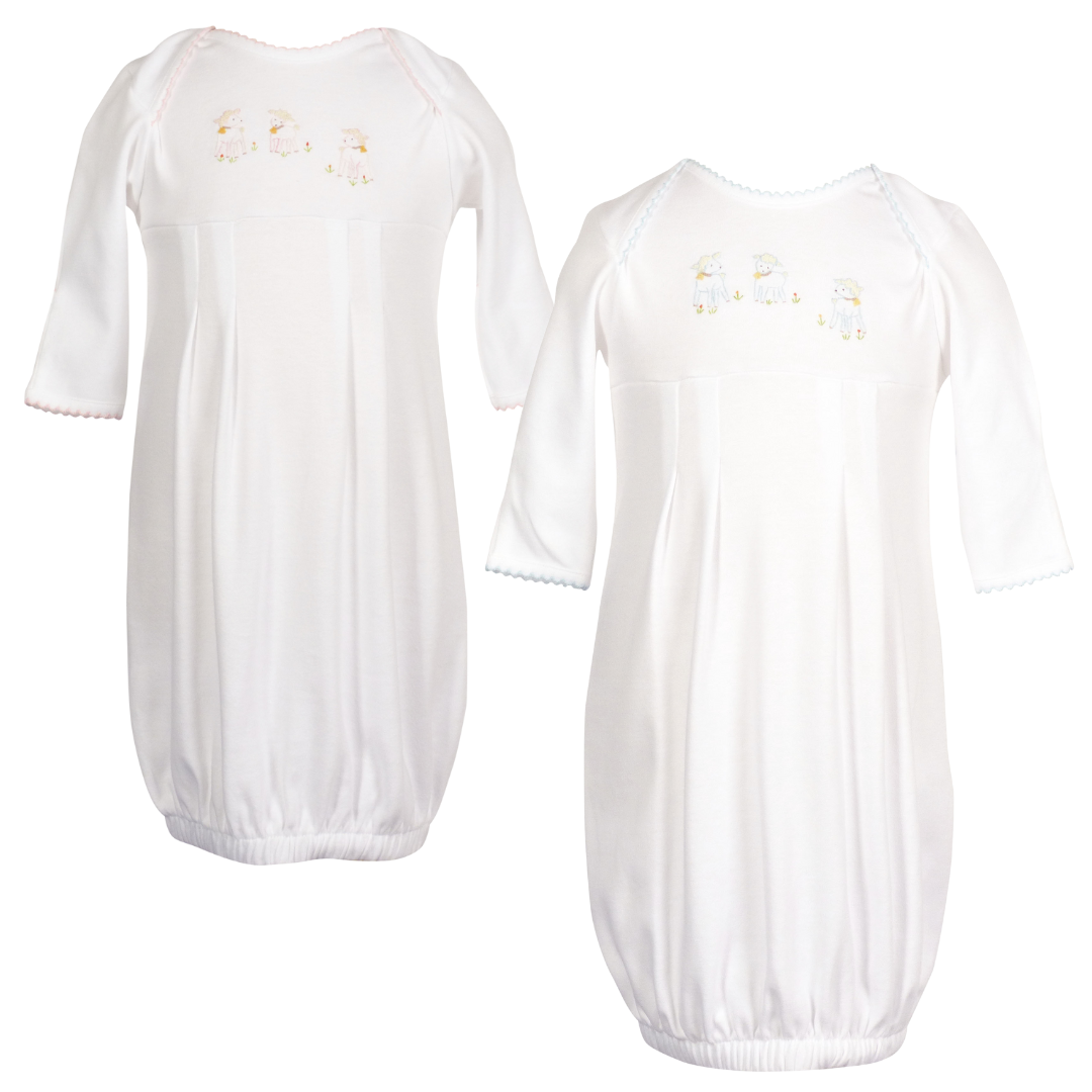 Yellow Lamb Lambikins Knit Daygown