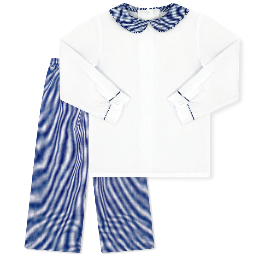 Lullaby Set William Pant Set, River Royal Minigingham
