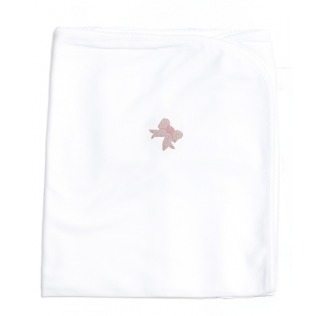 Milly Marie Classic Bow Pima Baby Blanket