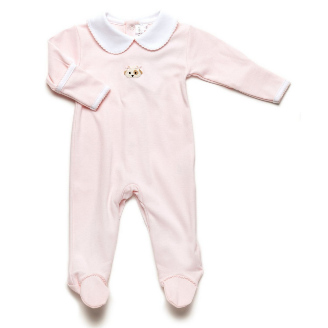 Milly Marie Spotted Girl Puppy Collared Pima Footie