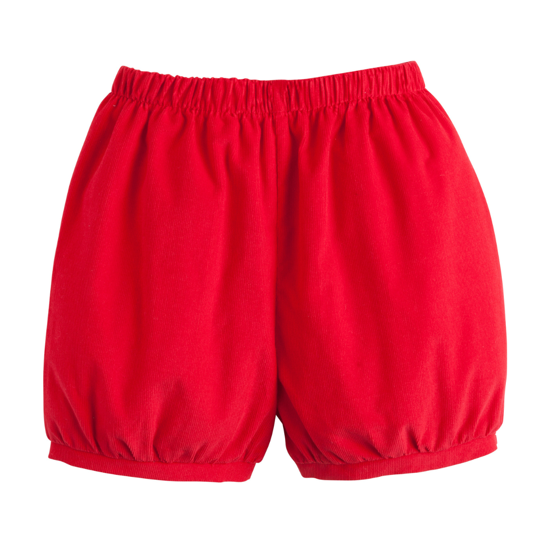 Little English Banded Short, Red Corduroy