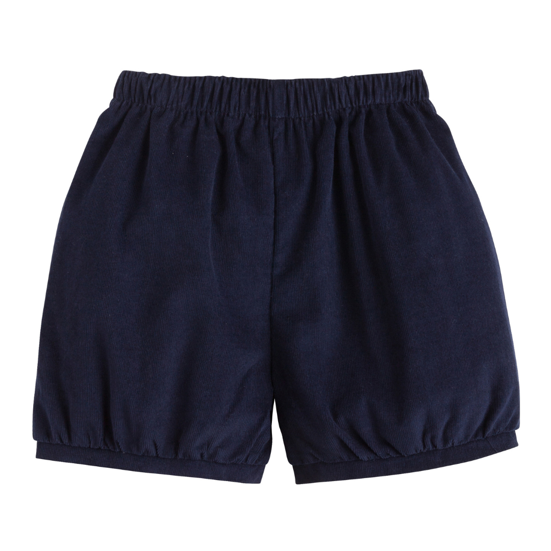 Little English Banded Short, Navy Corduroy