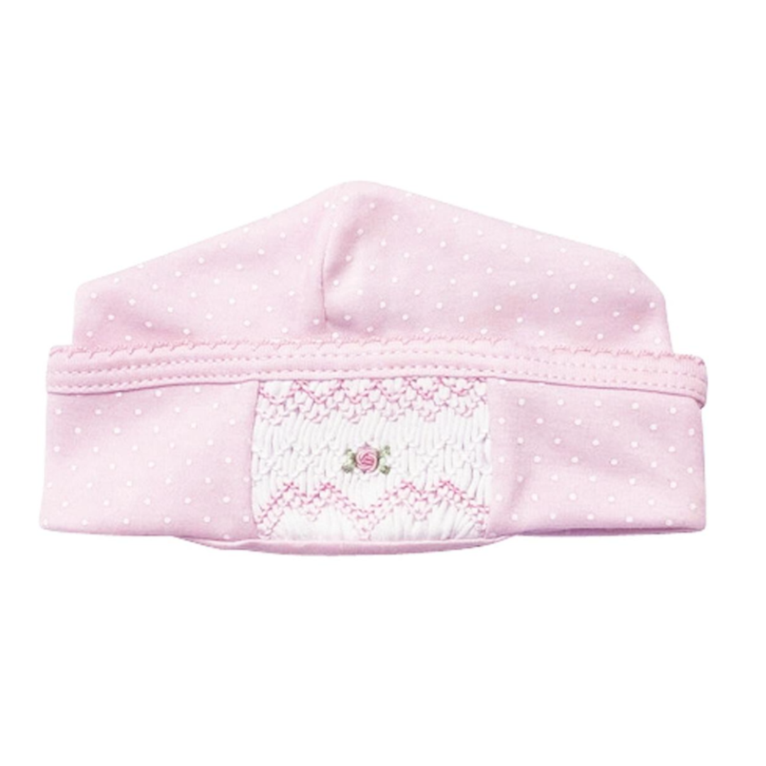 Baby Threads Pink Tiny Dots Smocked Hat
