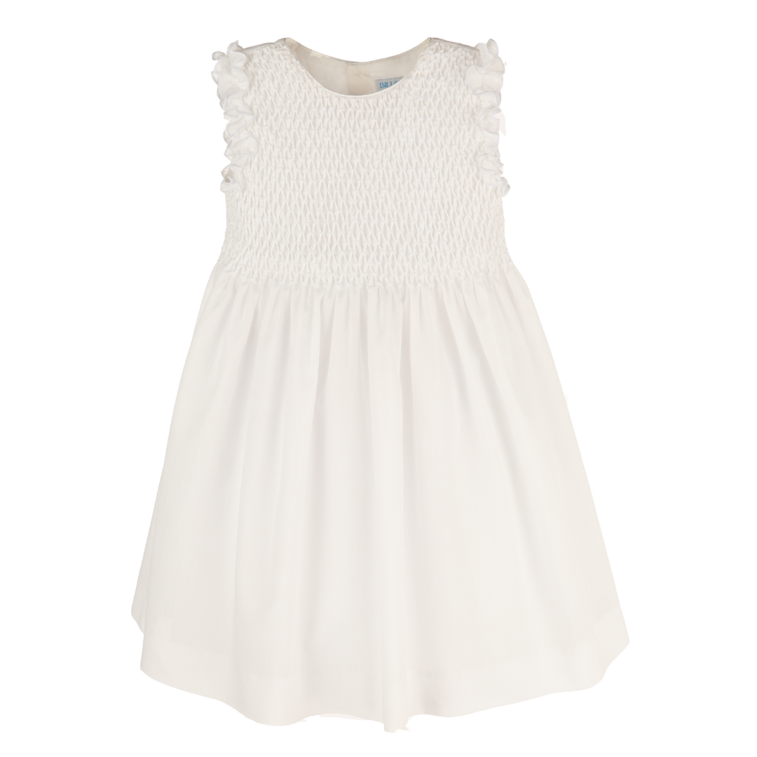 Luli & Me Honey Comb Dress, White