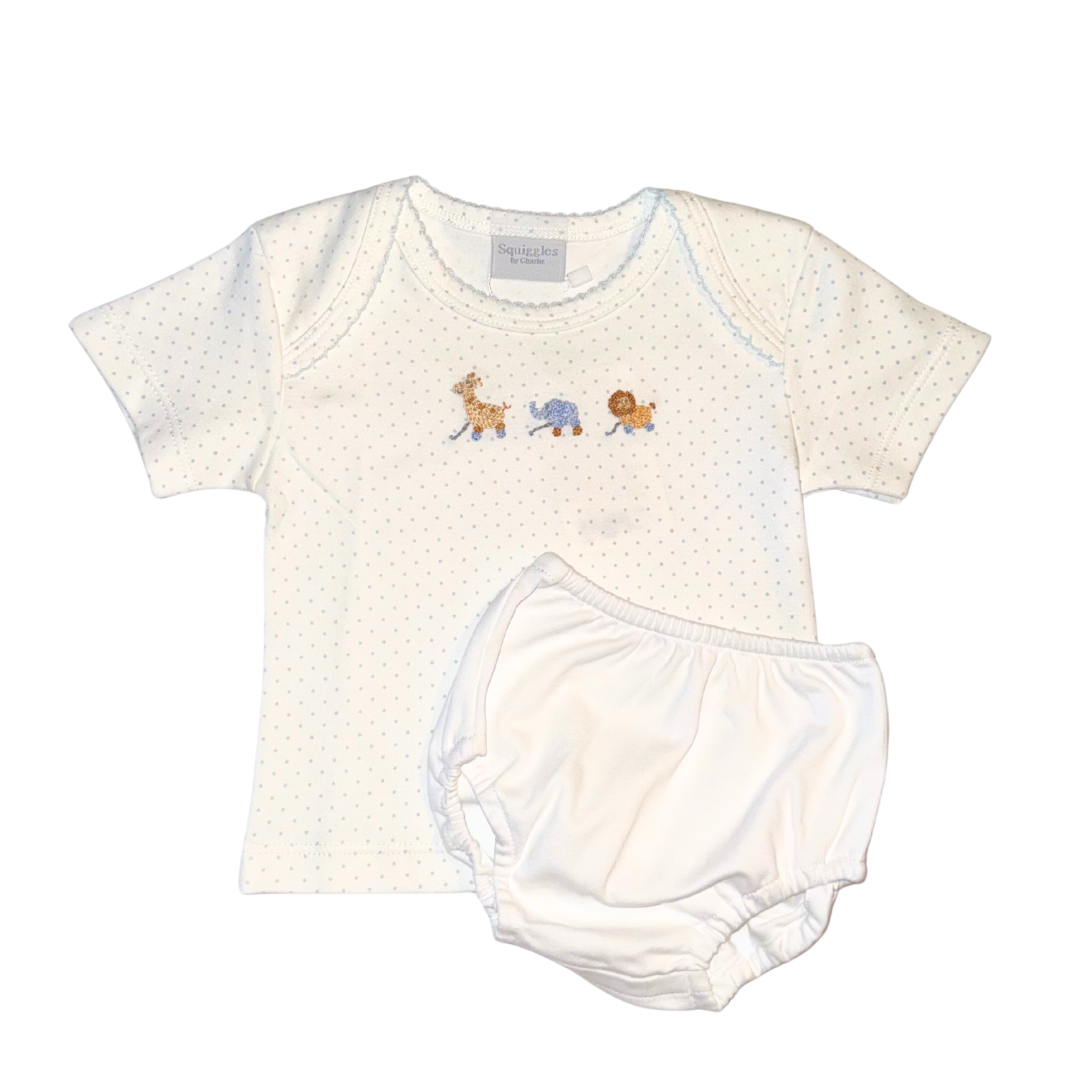 Squiggles Diaper Cover Set Giraffe, Elephant, and Lion