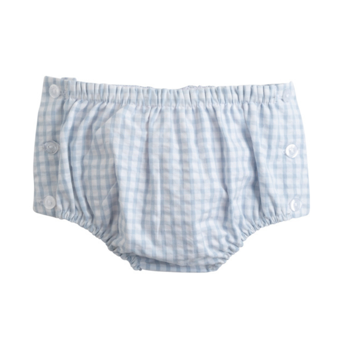 Little English Jam Panty, Light Blue Seersucker Gingham
