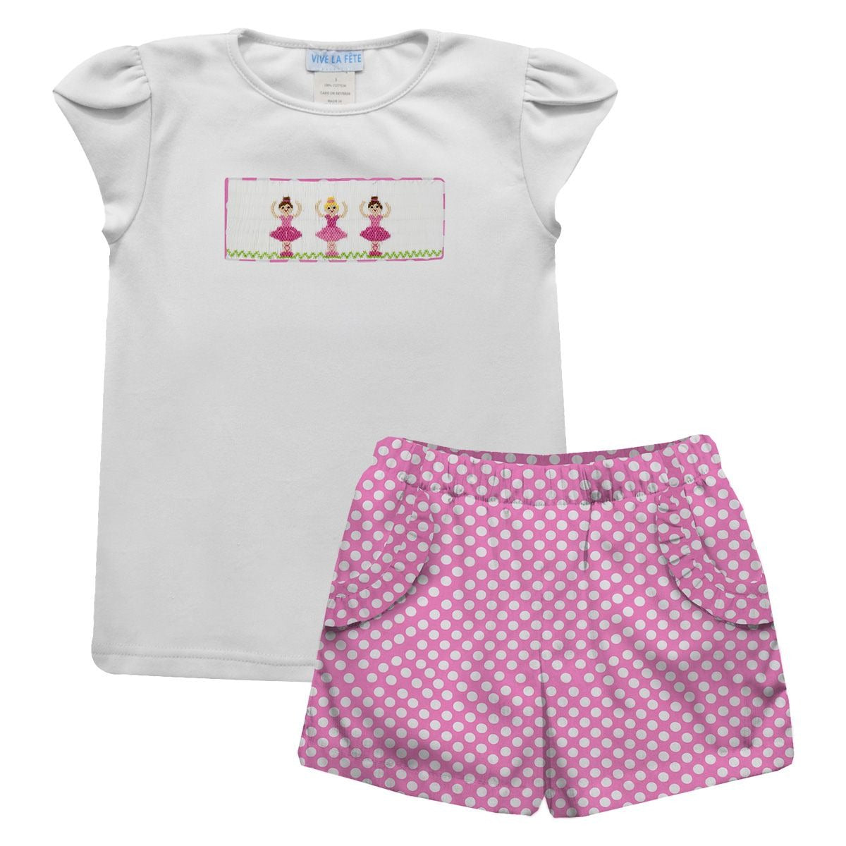 Vive La Fete Ballerina Smocked Short Set