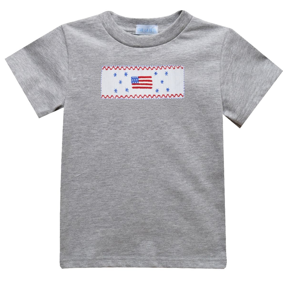 Vive La Fete 4th of July Smocked Heather Tee