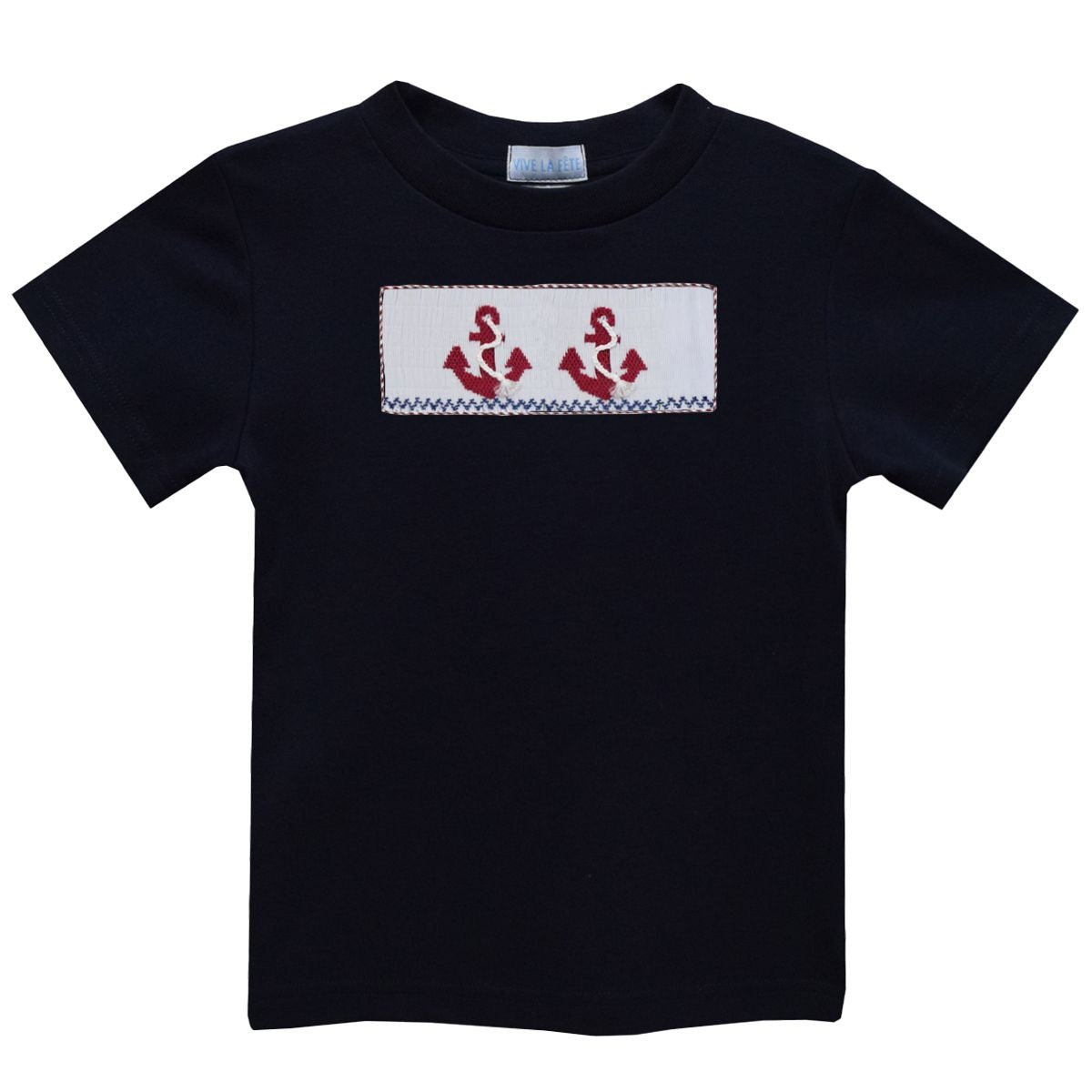 Vive La Fete Anchors Smocked Navy Tee