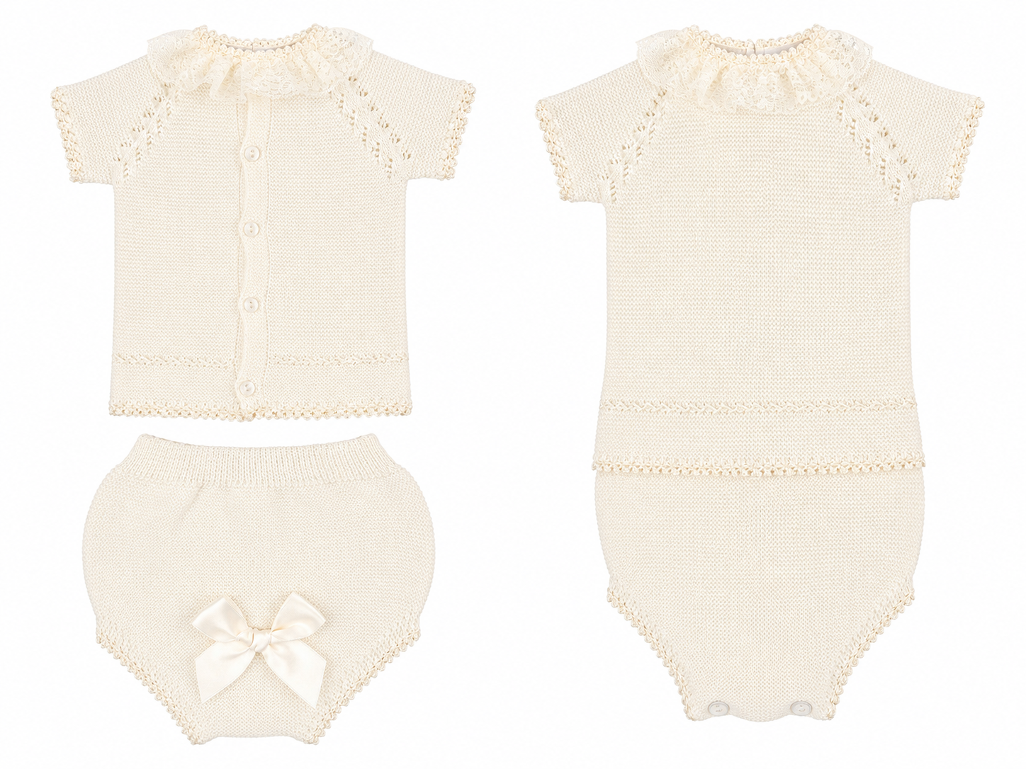 Yellow Lamb Violet Diaper Set