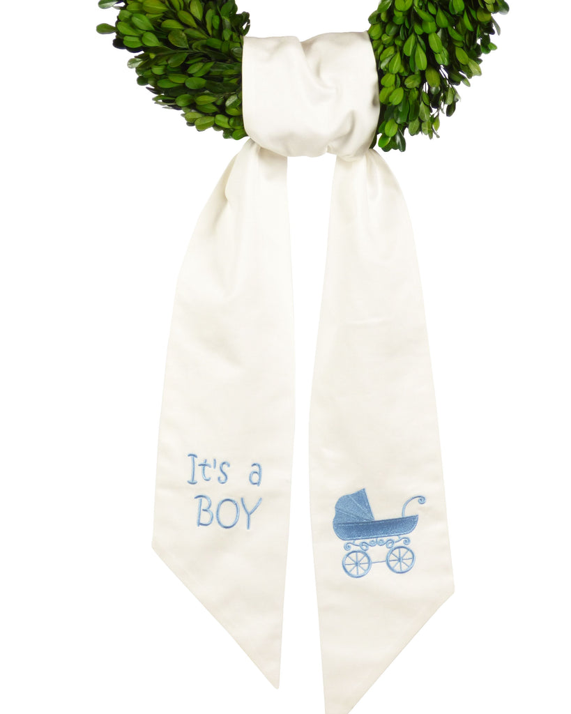 Yellow Lamb Wreath Sash, It's A Boy