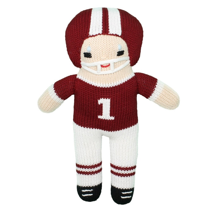 Zubels Football Player Knit Rattle