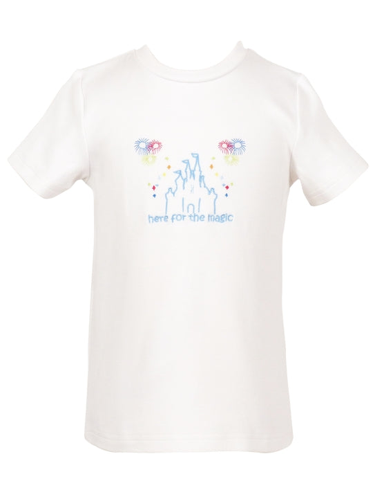 Yellow Lamb Here for the Magic Short Sleeved Tee