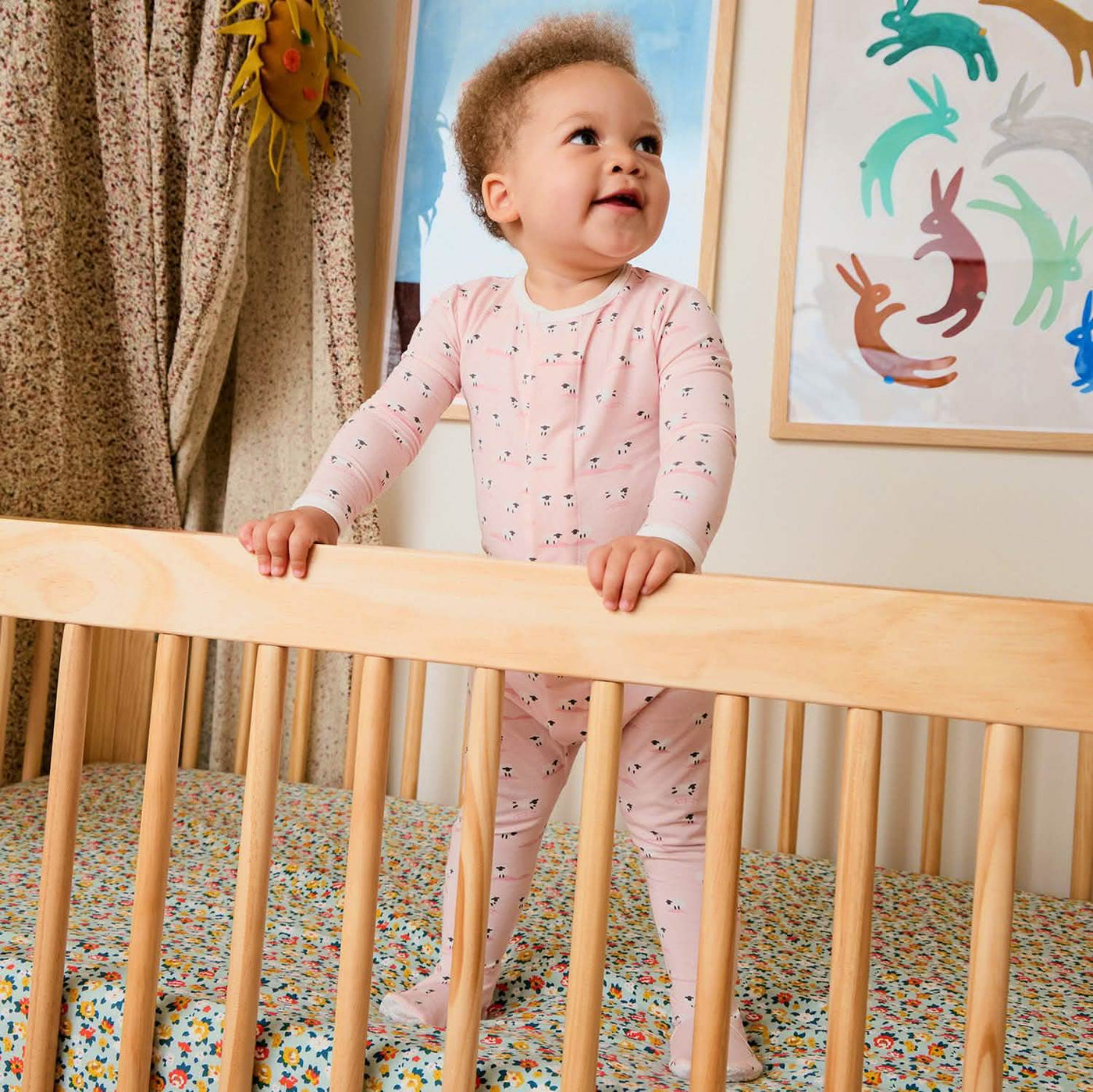 Magnetic Me Baa Baa Baby Pink Modal Footie