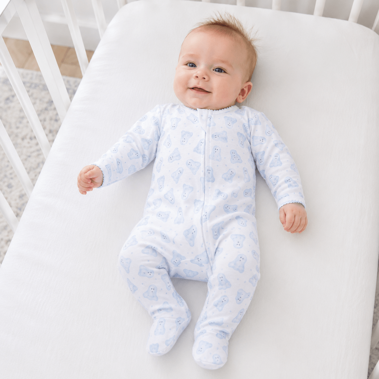 Magnolia Baby Baby Boo Print Zip Footie