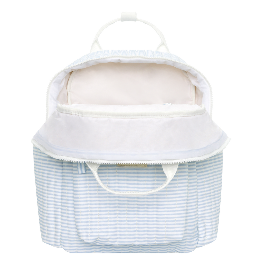 Minnow Powder Blue Stripe Everyday Coated Backpack