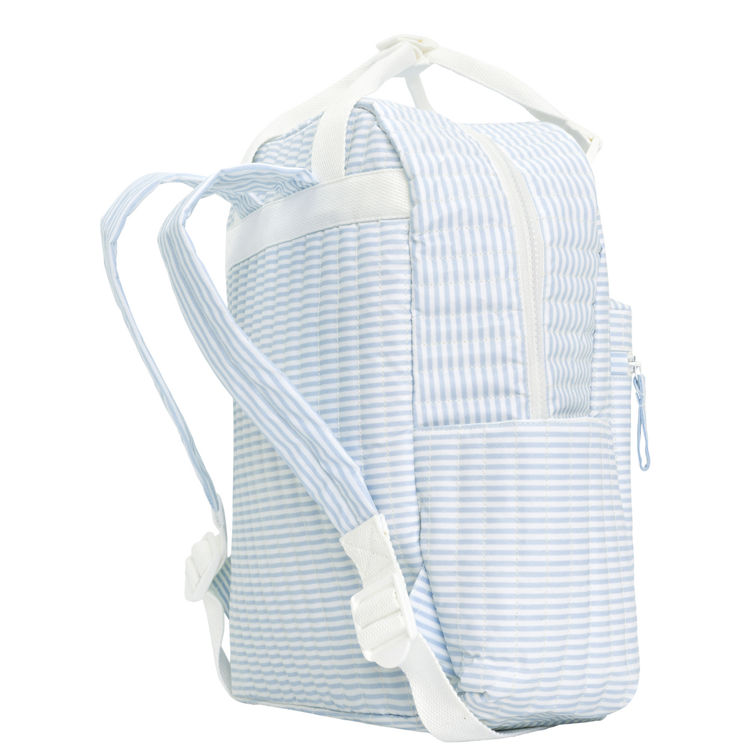 Minnow Powder Blue Stripe Everyday Coated Backpack