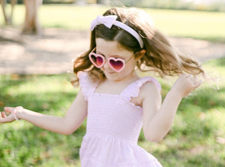 Bits & Bows Seersucker Bow Headband, Pink