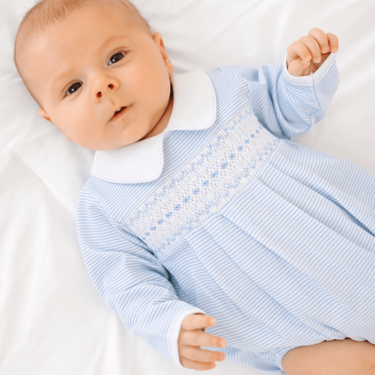 Magnolia Baby Benjamin Smocked Long Sleeve Bubble