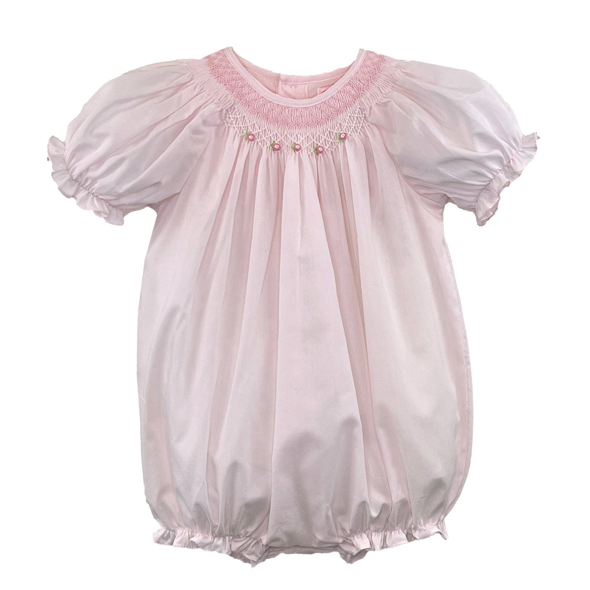 Petit Ami Pink Bishop Smocked Bubble