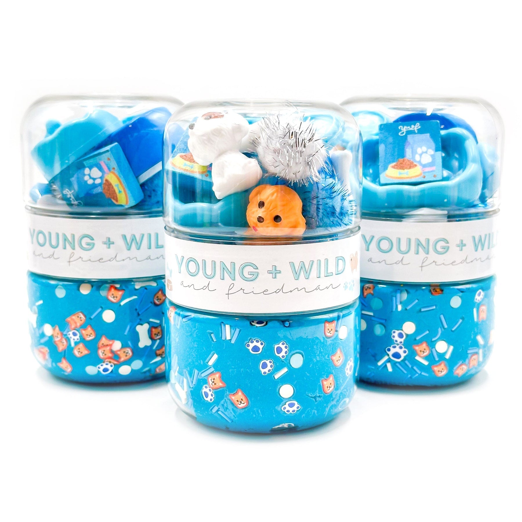 Young + Wild & Friedman Blue Pet Shop Grab & Go Dough Jar