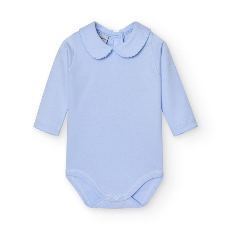 Babidu Peter Pan Collar Bodysuit, Sky Blue
