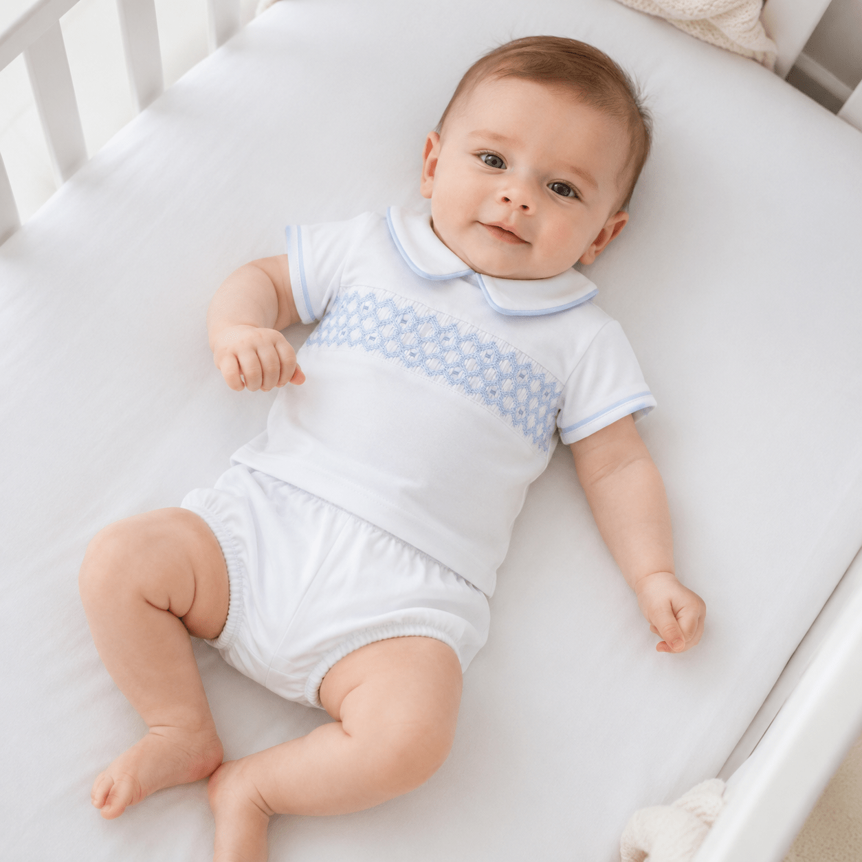 Magnolia Baby Charlie Smocked Diaper Cover Set