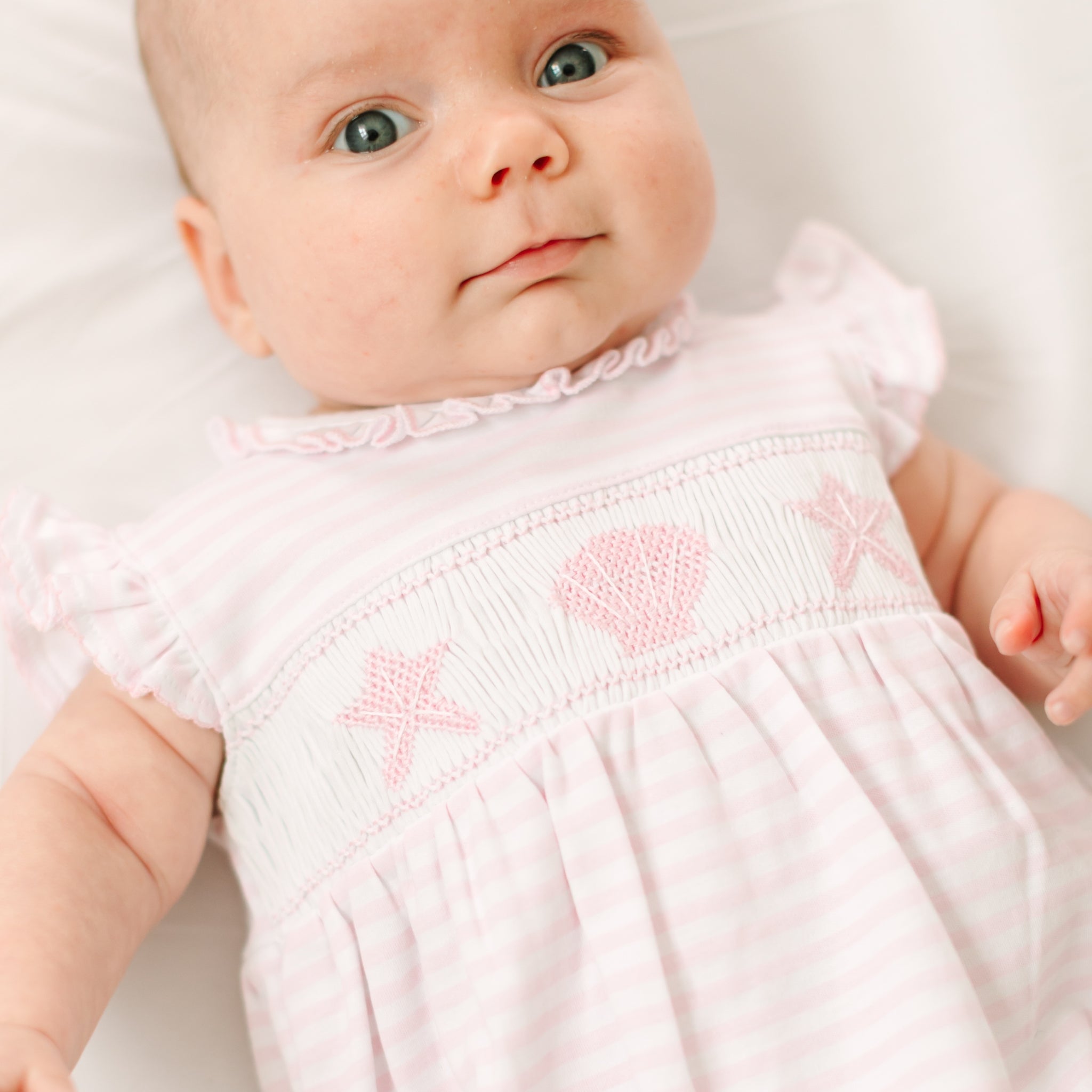 Magnolia Baby Coastal Treasures Smocked Bubble