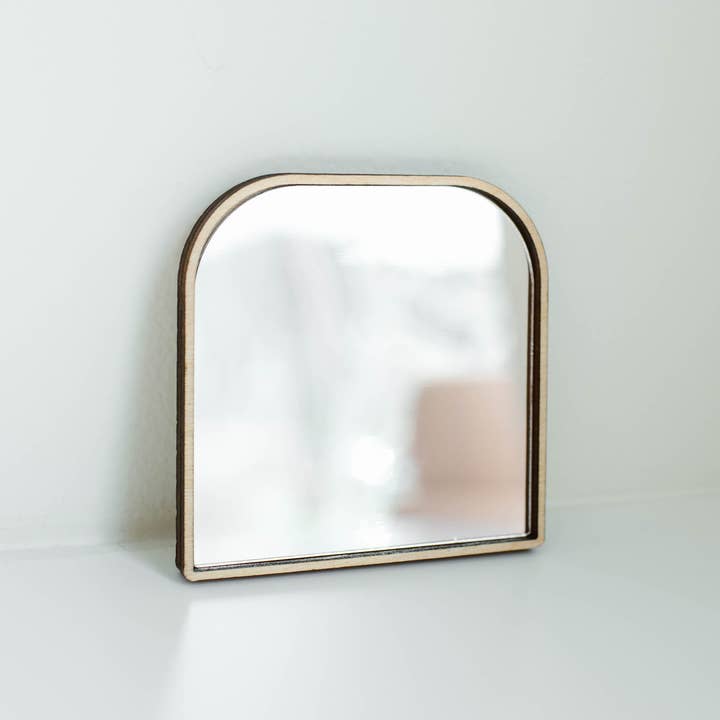 Macy Mae Dollhouse Bristol Arched Mirror in Wood