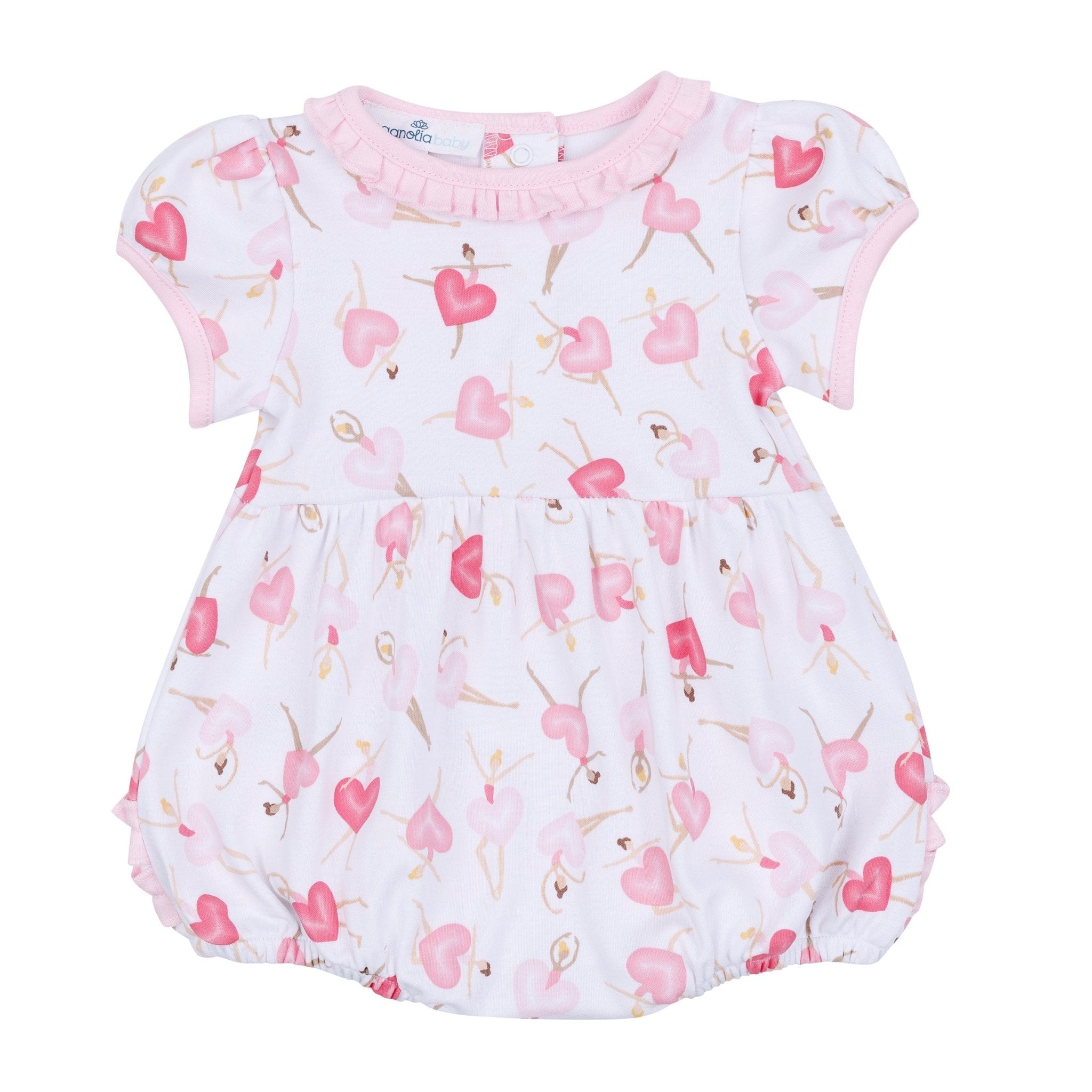 Magnolia Baby Dancing Hearts Ruffle Bubble