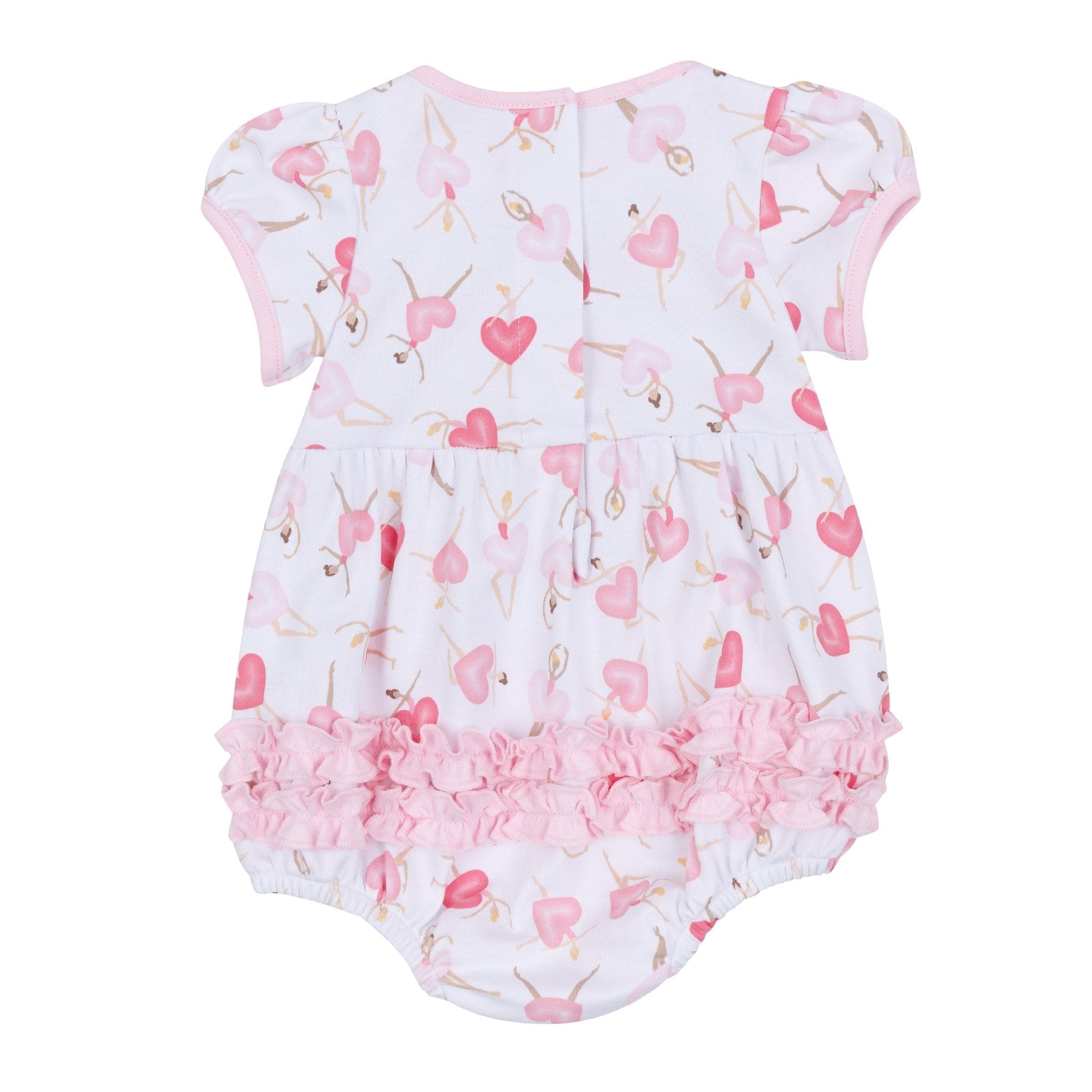 Magnolia Baby Dancing Hearts Ruffle Bubble