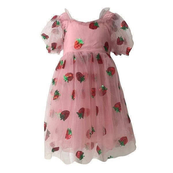 Lola & The Boys Strawberry Sequin Dress - shopnurseryrhymes