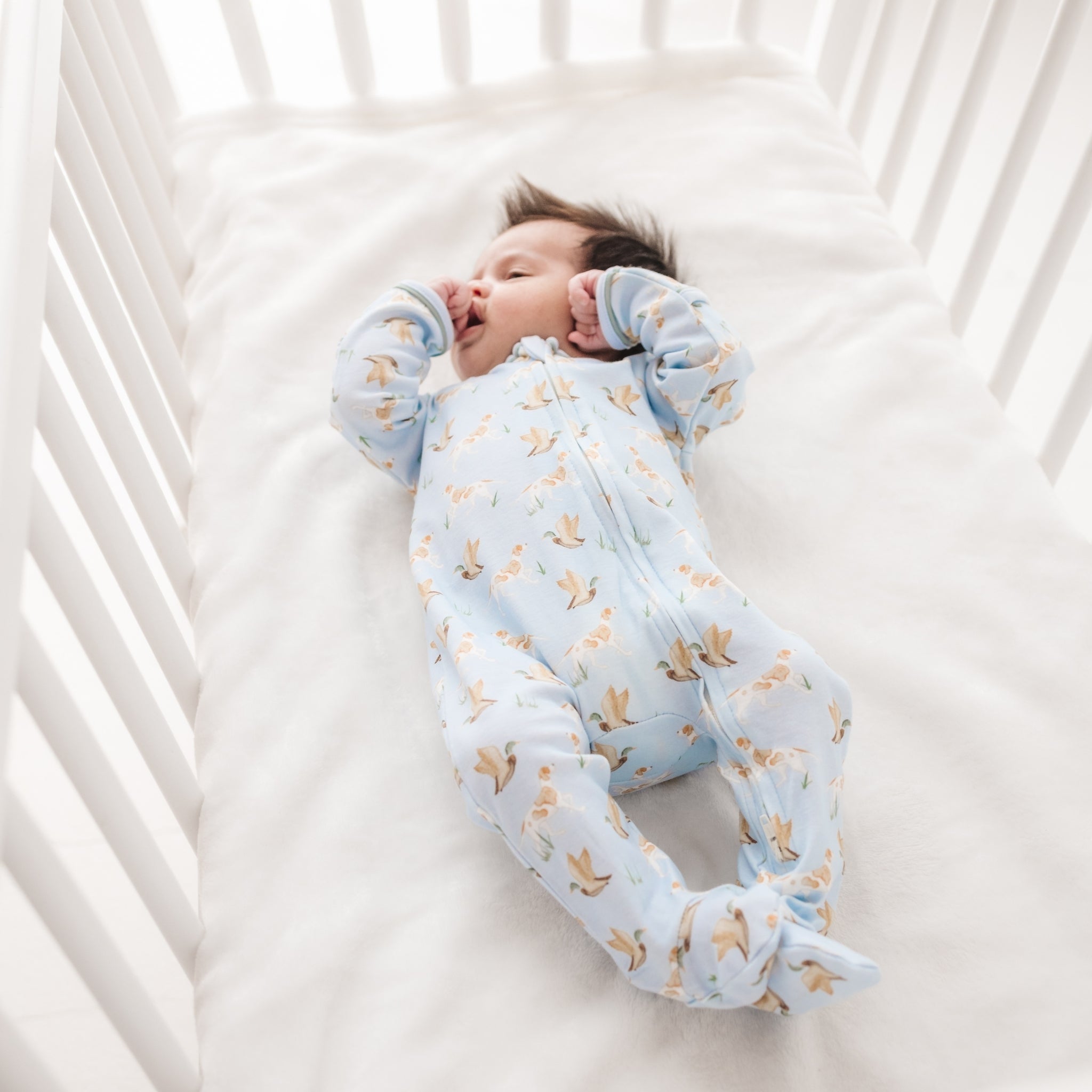 Magnolia Baby Duck and Hound Zip Footie