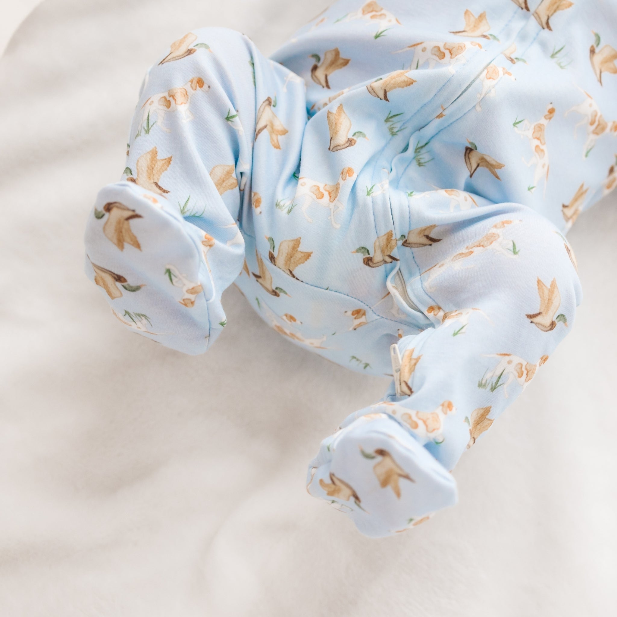 Magnolia Baby Duck and Hound Zip Footie