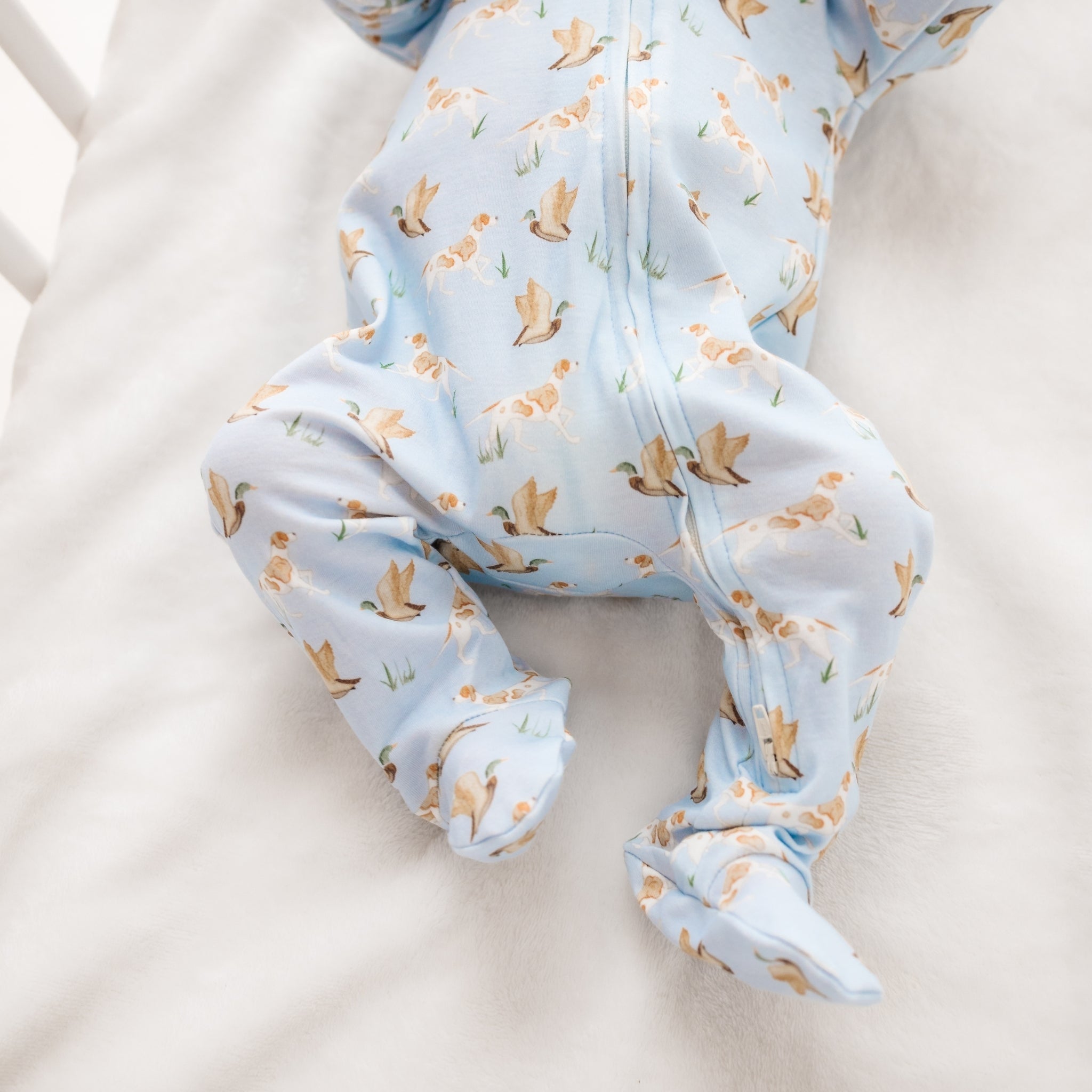 Magnolia Baby Duck and Hound Zip Footie