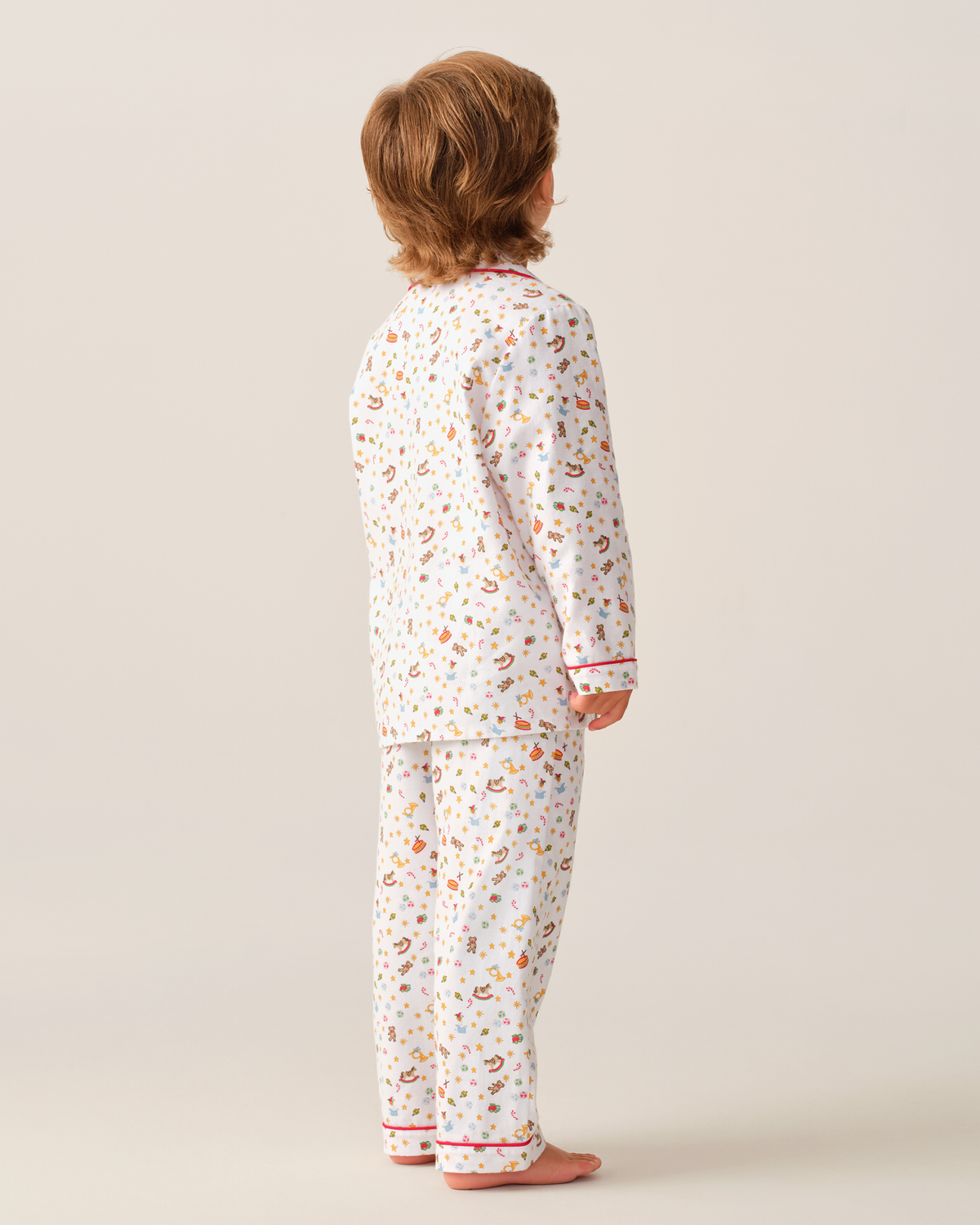 Petite Plume Twill Pajama Set, Santa's Workshop