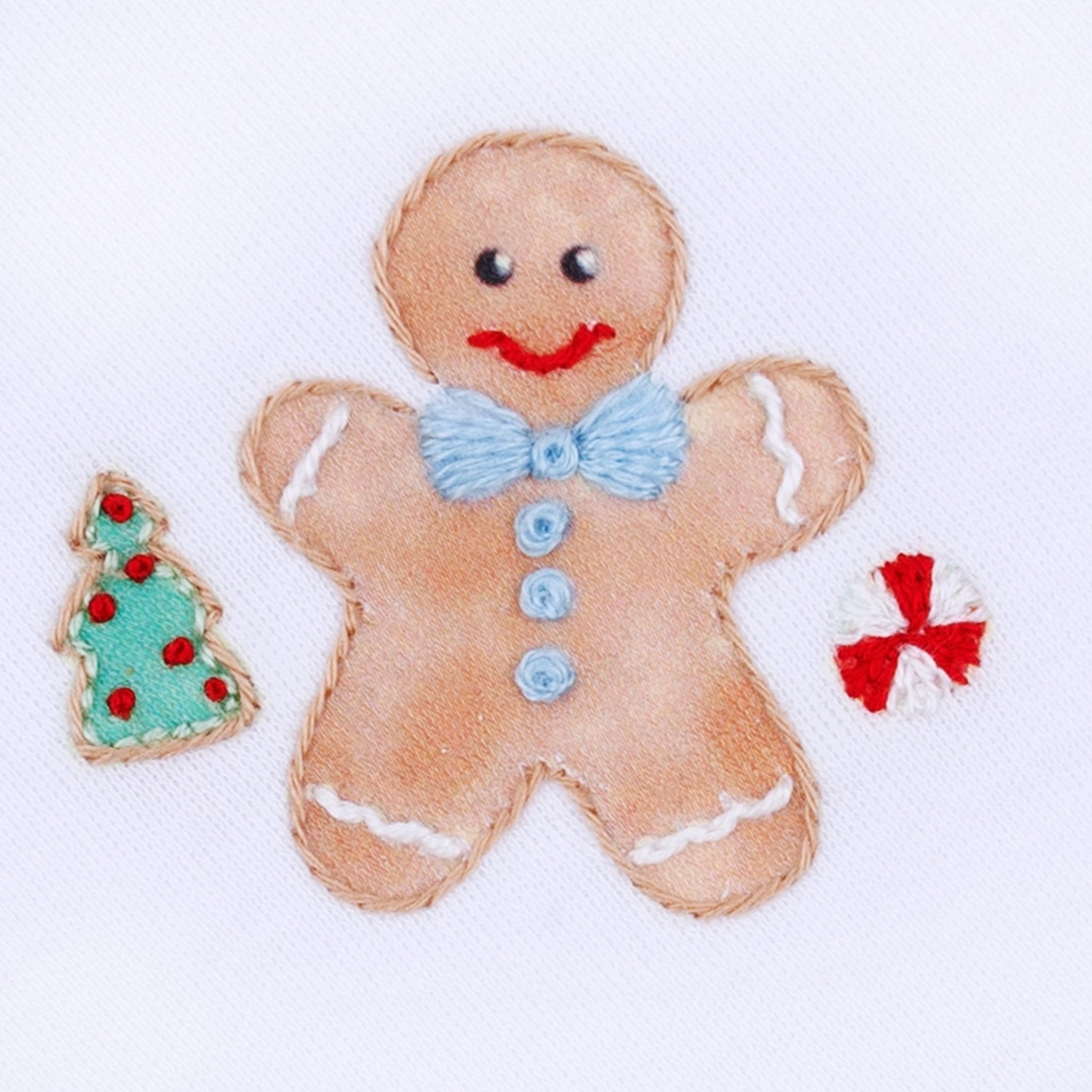 Magnolia Baby Frosted Wonderland Embroidered Gathered Gown