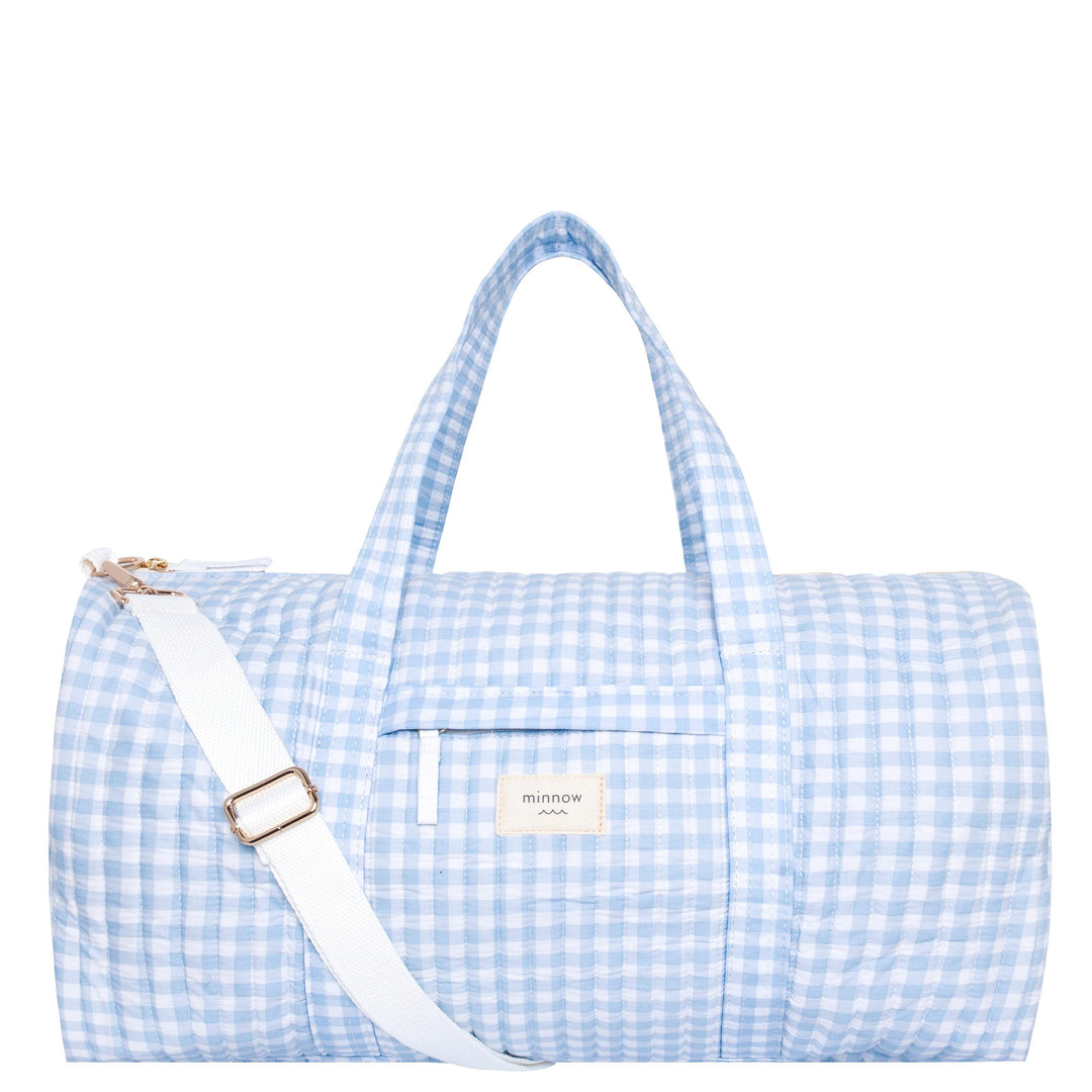 Minnow Oasis Blue Gingham Weekender Bag