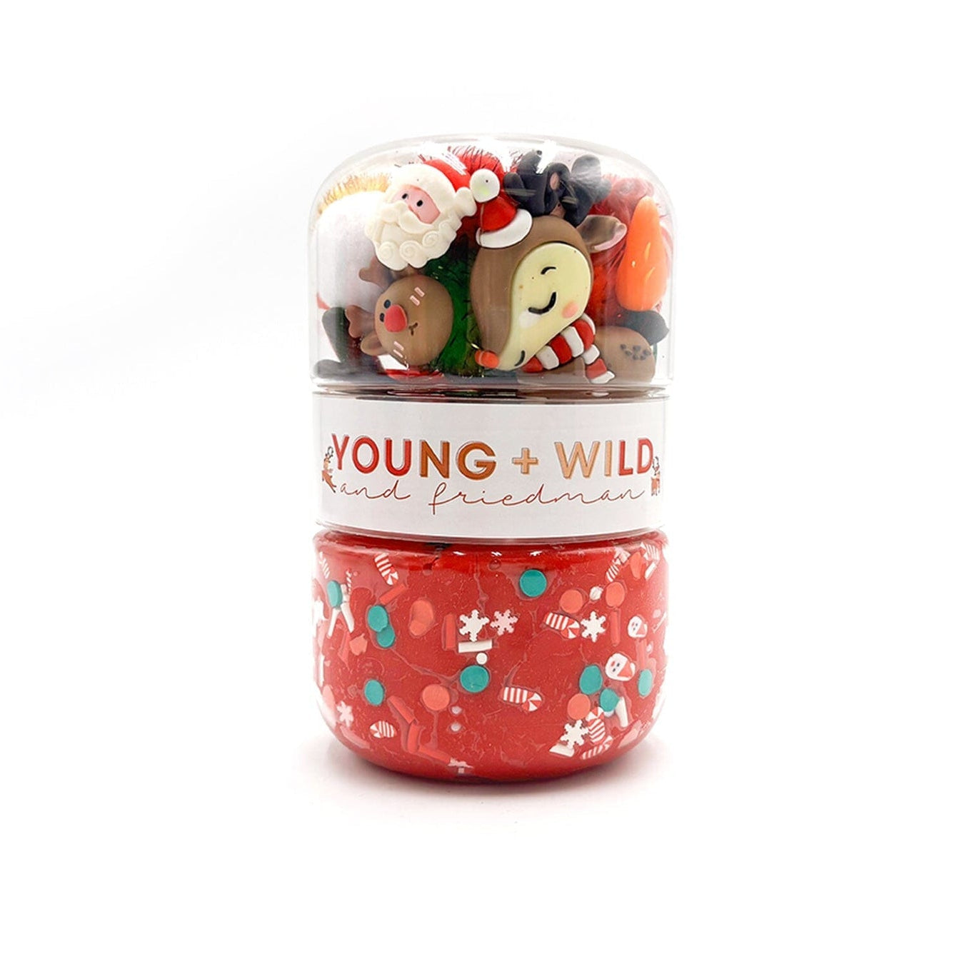 Young + Wild & Friedman Grab & Go Dough Jar, Reindeer